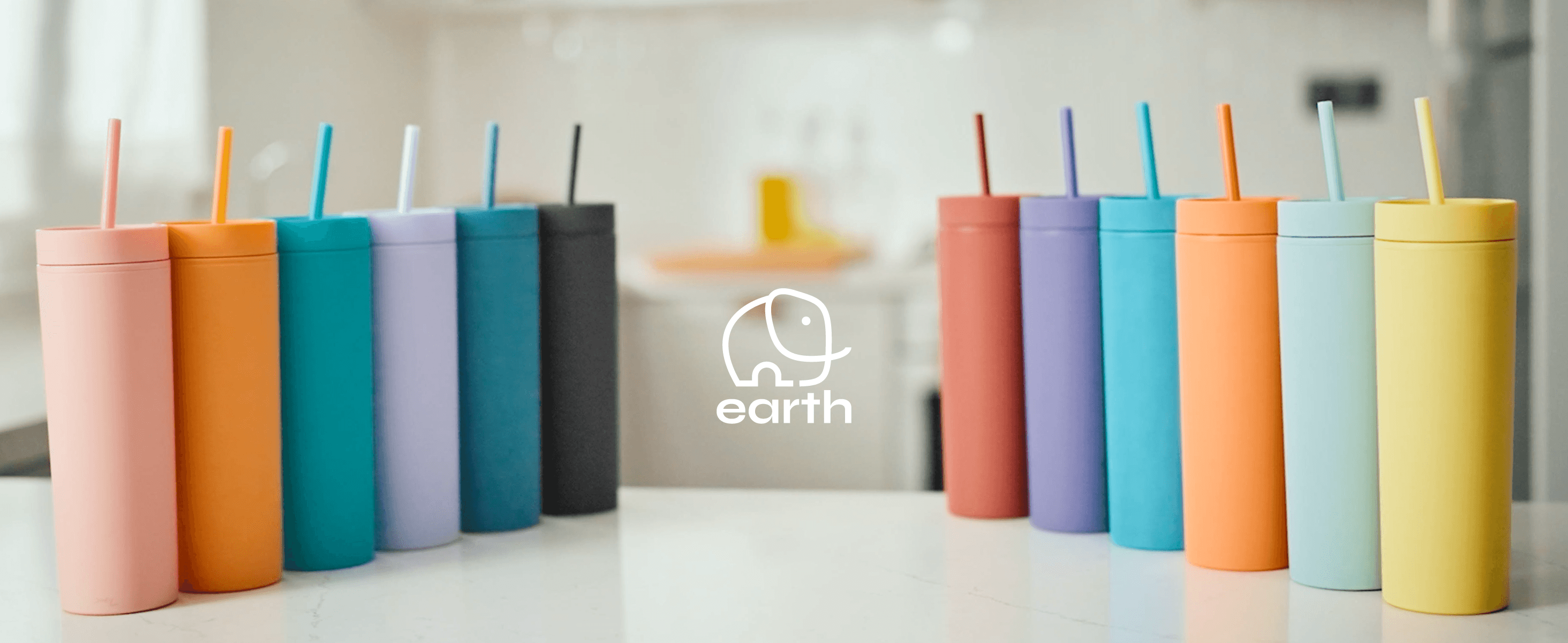 Silver, 20 oz Tumblers with Straws and Lids – Earth Drinkware